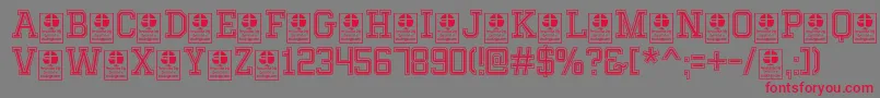 MixivaCollegeDemo Font – Red Fonts on Gray Background