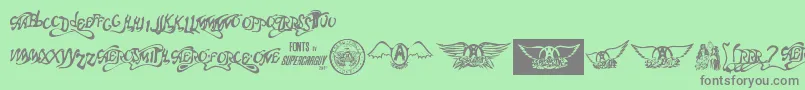 Weitere Informationen zur Aero Font One-Schriftart Aero Font One-Schriftart – Graue Schriften auf grünem Hintergrund