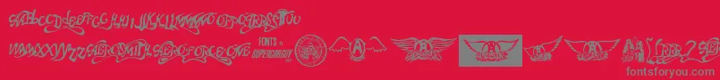 fuente Aero Font One – Fuentes Grises Sobre Fondo Rojo