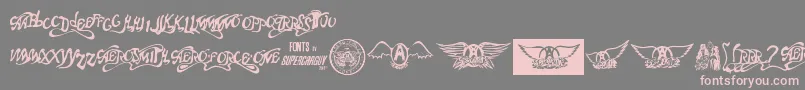 Aero Font One Font – Pink Fonts on Gray Background