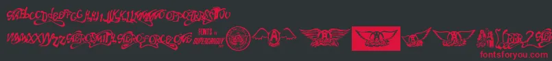 Aero Font One Font – Red Fonts on Black Background