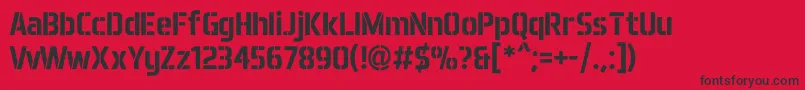 More about Aero Matics Stencil Bold Font Aero Matics Stencil Bold Font – Black Fonts on Red Background