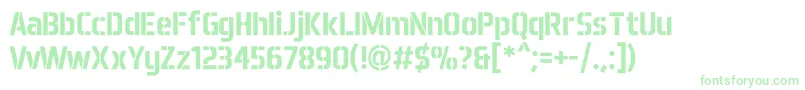 フォントAero Matics Stencil Bold – 緑のフォント