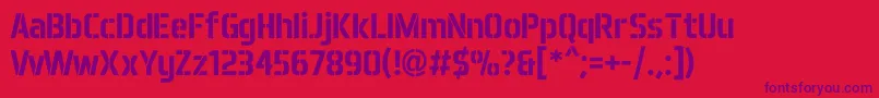 Шрифт Aero Matics Stencil Bold – фиолетовые шрифты на красном фоне