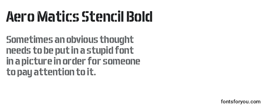 Aero Matics Stencil Bold-fontti