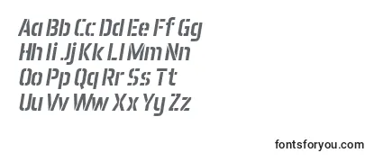 Przegląd czcionki Aero Matics Stencil Italic