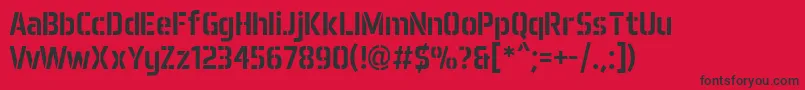 Aero Matics Stencil Regular Font – Black Fonts on Red Background