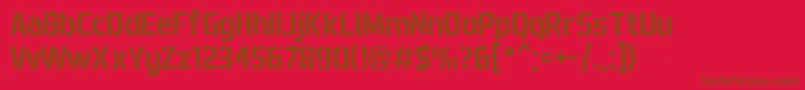 Aero Matics Stencil Regular Font – Brown Fonts on Red Background