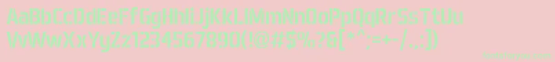 フォントAero Matics Stencil Regular – ピンクの背景に緑の文字
