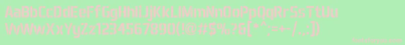 Aero Matics Stencil Regular Font – Pink Fonts on Green Background