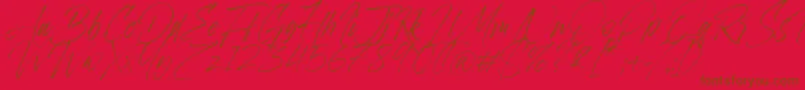 Aerobrush Font – Brown Fonts on Red Background