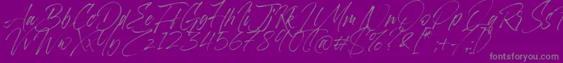 Aerobrush Font – Gray Fonts on Purple Background