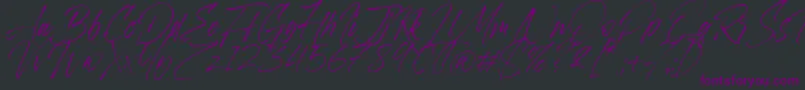 Police Aerobrush – polices violettes sur fond noir