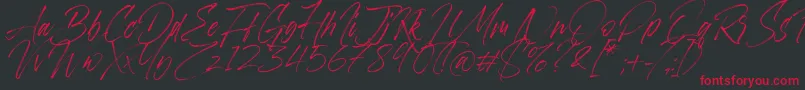 Aerobrush Font – Red Fonts on Black Background