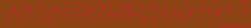 Aerobrush Font – Red Fonts on Brown Background