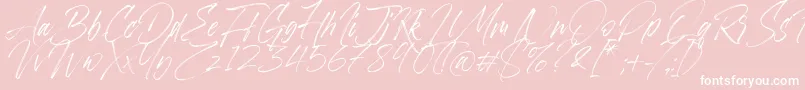 Aerobrush Font – White Fonts on Pink Background