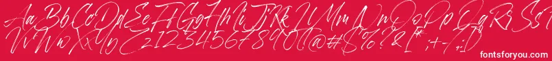 Aerobrush Font – White Fonts on Red Background