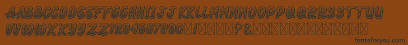 AeromusKirho Font – Black Fonts on Brown Background