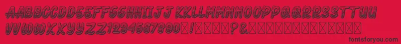 AeromusKirho Font – Black Fonts on Red Background