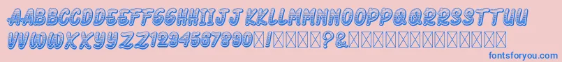 AeromusKirho Font – Blue Fonts on Pink Background