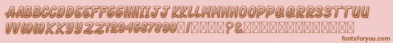 AeromusKirho Font – Brown Fonts on Pink Background