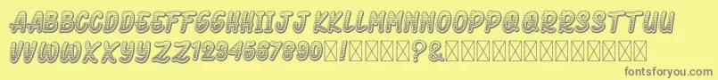 AeromusKirho Font – Gray Fonts on Yellow Background