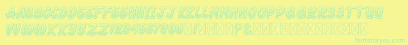More about AeromusKirho Font AeromusKirho Font – Green Fonts on Yellow Background
