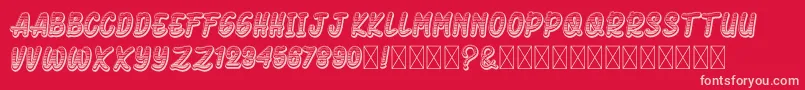 AeromusKirho Font – Pink Fonts on Red Background