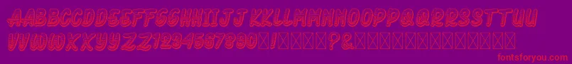 AeromusKirho Font – Red Fonts on Purple Background