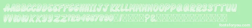 AeromusKirho Font – White Fonts on Green Background