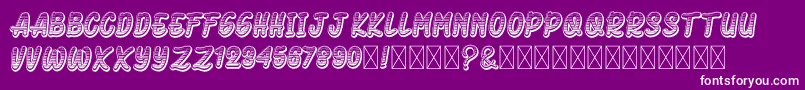 AeromusKirho Font – White Fonts on Purple Background