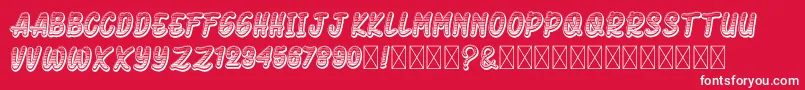 AeromusKirho Font – White Fonts on Red Background