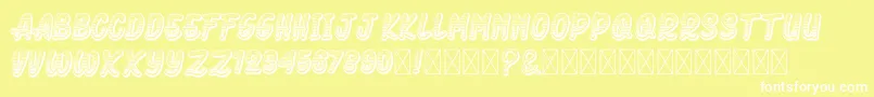 AeromusKirho Font – White Fonts on Yellow Background