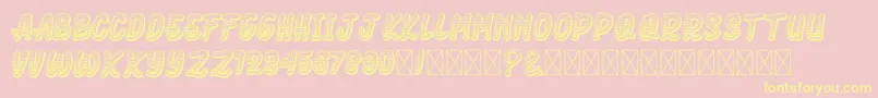 AeromusKirho Font – Yellow Fonts on Pink Background