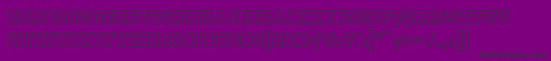 Mutantacademydcbb-fontti – mustat fontit violetilla taustalla