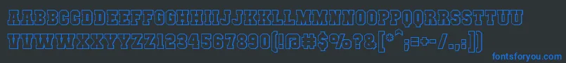 Mutantacademydcbb Font – Blue Fonts on Black Background