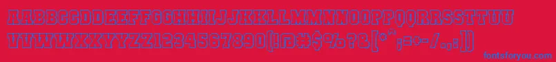 Mutantacademydcbb Font – Blue Fonts on Red Background