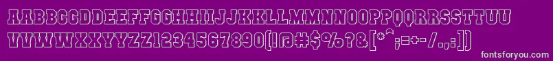 Mutantacademydcbb Font – Green Fonts on Purple Background