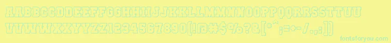 Mutantacademydcbb Font – Green Fonts on Yellow Background