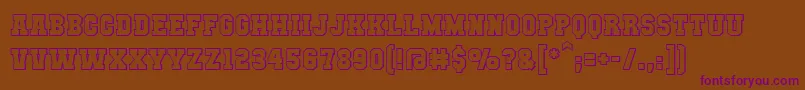 Mutantacademydcbb Font – Purple Fonts on Brown Background