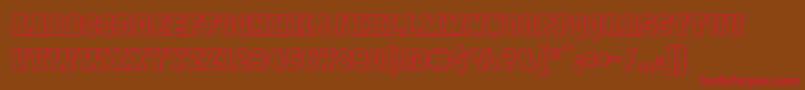 Mutantacademydcbb Font – Red Fonts on Brown Background