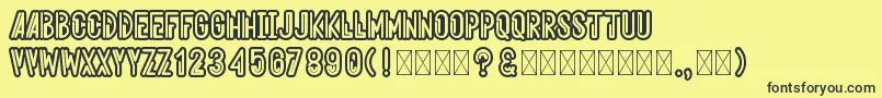 Подробнее о шрифте Aeroshodic Шрифт Aeroshodic – чёрные шрифты на жёлтом фоне