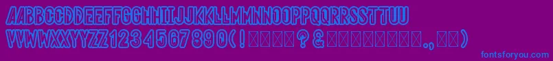 Шрифт Aeroshodic – синие шрифты на фиолетовом фоне
