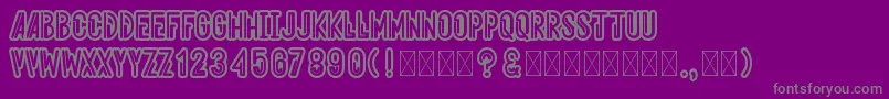 Lisätietoja Aeroshodic-fontista Aeroshodic-fontti – harmaat kirjasimet violetilla taustalla