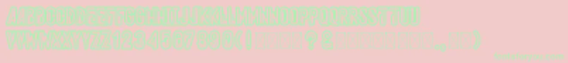 Aeroshodic Font – Green Fonts on Pink Background