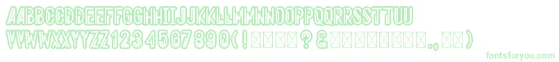 Aeroshodic-fontti – vihreät fontit valkoisella taustalla