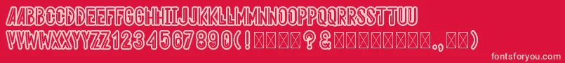 Aeroshodic Font – Pink Fonts on Red Background