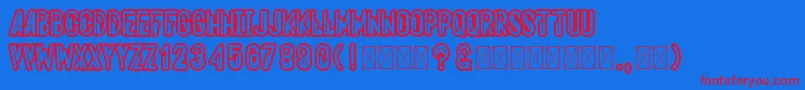 Aeroshodic Font – Red Fonts on Blue Background