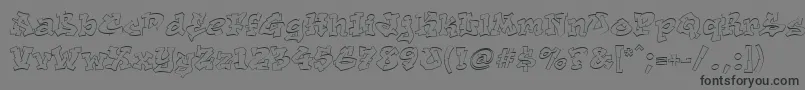 Aerosol Font – Black Fonts on Gray Background