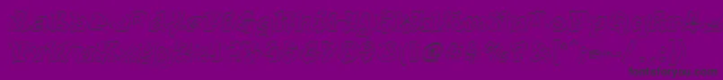 Aerosol Font – Black Fonts on Purple Background